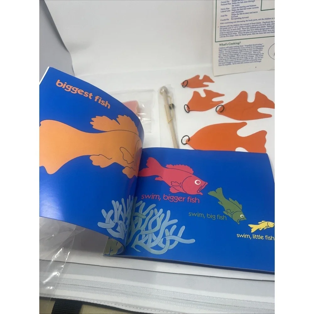Vintage 93 Lakeshore Learning Blue Sea Fishing Language Kit Complete NEW LC5046